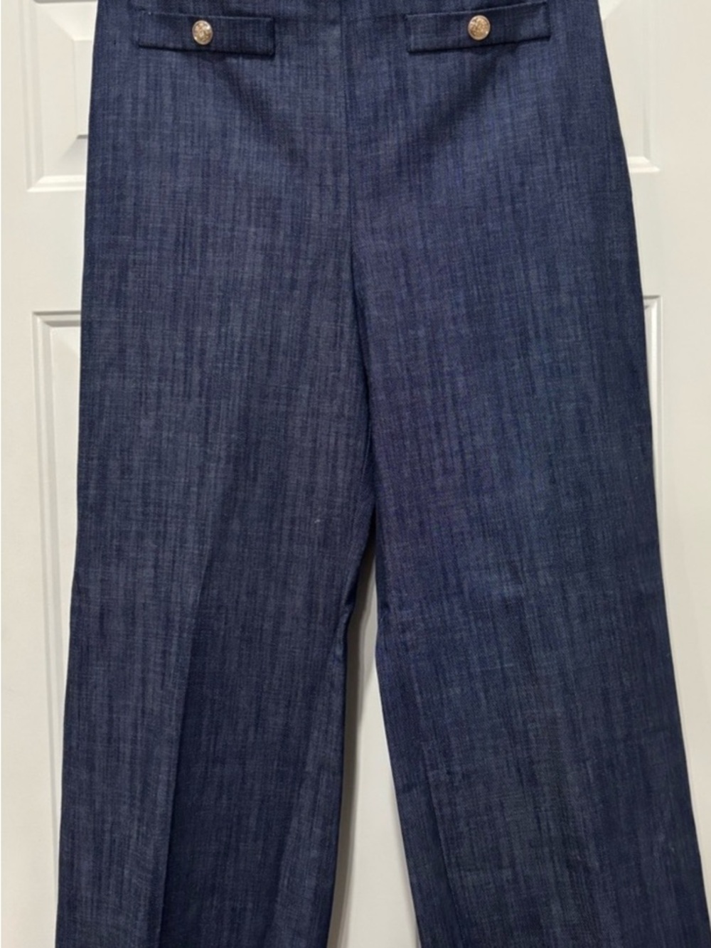 LOFT Dark Indigo Denim with White Stitching